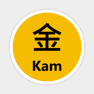 Chinese Surname Kam 金 Magnet